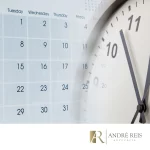 Inventário Judicial passo a passo: 10 dicas de como agilizar o processo calendario e relógio que mostram que seguir um inventario passo a passo agiliza o processo de transmissão da herança